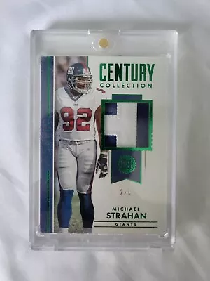 2018 Panini Encased Football Two Color Letter Patch Michael Strahan **2/5** • $30