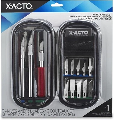 $14 • Buy X-ACTO Compression Basic Knife Set, 3 Knives, 13 Blades,Soft Carry Case, 17 Pcs