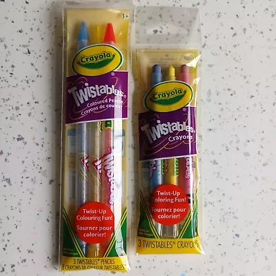 Crayola Twistable Crayons / Colouring Pencils  - 3 Pack  Non Toxic Colours • £5.99