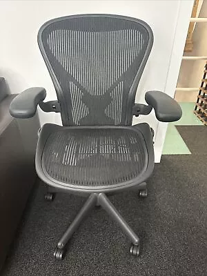 Herman Miller Aeron Size B Posture Fit Chair With Armrests - 2016 • $1275
