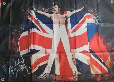 QUEEN FREDDIE MERCURY Flag Banner  Vintage Rare Poster  NEW • $41.74