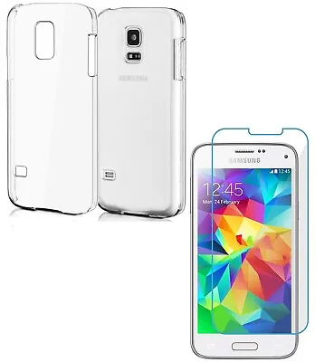 For SAMSUNG GALAXY S5 MINI S 5 TEMPERED GLASS SCREEN PROTECTOR + CLEAR TPU CASE • £5.45