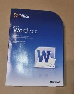 Microsoft Word 2010 Word Processing Software UK Versions With License Key • £80