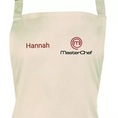 Apron With Master Chef Embroidery Design And You Name Added With Pocket • £14.99