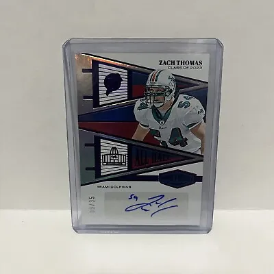 $80 • Buy 2023 Panini Plates And Patches Zach Thomas All Hall Auto 9/35