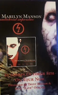 Vintage Marilyn Manson Antichrist Superstar Magazine Ad Hype Clipping  • $14.99