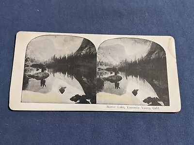 Antique Stereoview Photo Card Picture Mirror Lake Yosemite Valley California • $8.68