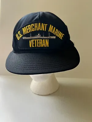 U.S. MERCHANT MARINE VETERAN Black Trucker Baseball Hat • $14.95