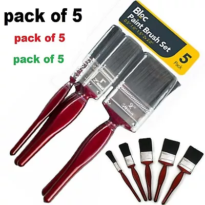 5 Pack Paint Brush Fine Brushes Set Advanced Bristles Decorating DIY Painting • £2.99