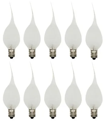 $15.99 • Buy 10 Silicone Dipped Light Bulbs, 7 Watt, For Electric Candles, Chandelier Lamps