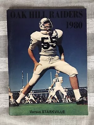 Vintage Oak Hill Academy Football Program 1980 Oak Hill Vs Starkville Academy • $19.99