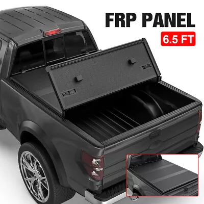 3-Fold 6.5FT Hard Tonneau Cover Fiberglass For 2015-2024 Ford F-150 Truck Bed • $403.89