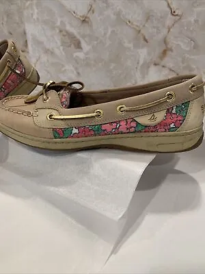 $20 • Buy Sperry Woman  8M Tan & Pink With Sequins