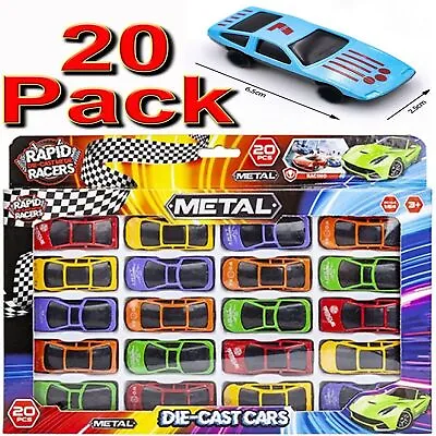 🔥20pc Metal Die Cast Kids Cars Gift Set Xmas Racing Vehicle Children Play Toy • £5.95