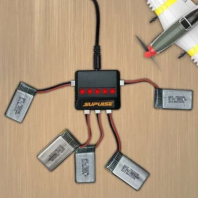 Lithium Battery Charger For F22 Su27 P40 Zero P51 BF109 RC Aircraft Battery 3.7V • $9.49