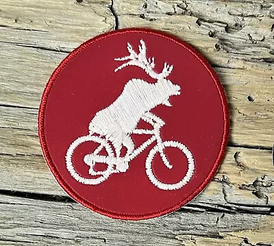 Elk Riding Bicycle Iron/sew Patch - Reflective And Glow In The Dark 2.5” • $5