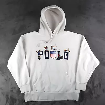 Ralph Lauren Polo Sweatshirt Olympics Team USA Mens Medium M White Hoodie • $34.88