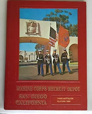 Marine Corps Recruitment Yearbook San Diego 1975 3rd Battalion Platoon 3090 • $12