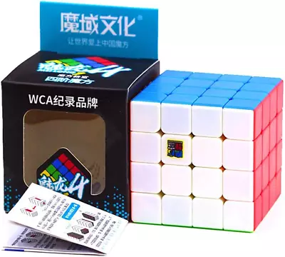 Cuberspeed Moyu Mofang Jiaoshi Meilong 4X4 Stickerless Magic Cube MFJS MEILONG 4 • $11.95