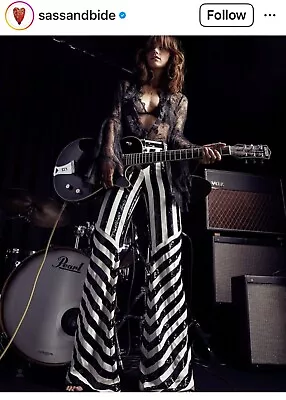 Sass And Bide Pants - Black And White 70's Style Sequin Flared Pants • $300