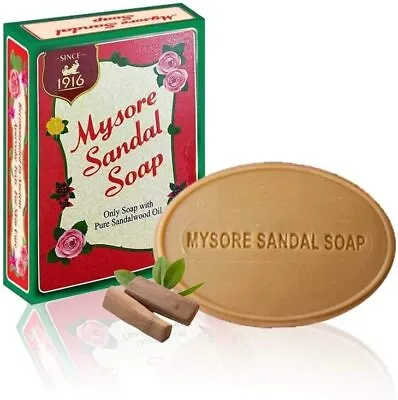 MYSORE Sandal 100% Sandalwood Oil Chemical Free Soothing Soap 75g *UK STOCK* • £3.25