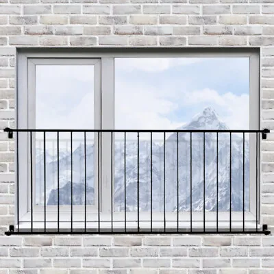 UK Building Regulations Juliet Balcony W/ Fixing Kits 100/120/140/160/200/220CM • £115.95