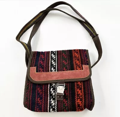 Kilim Shoulder Bag Purse Crossbody Handmade Moroccan Turkish Adjustable Strap 4 • $23.92