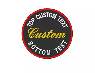 Custom Embroidery 2.5  Round Patch Biker Embroidered Sew On Patches • $7.50