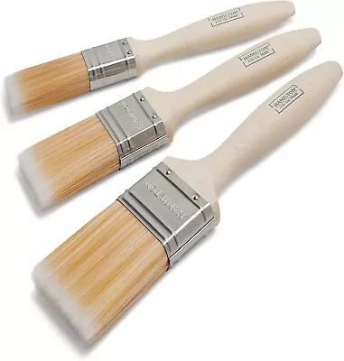 Hamilton For The Trade Fine Tip Flat Brushes Emulsion Painting Decorating 3 Pack • £7.98