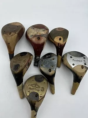 MacGregor Byron Nelson Tourney Persimmon Driver Heads Only! Lot Of 7 Vtg • $78.77