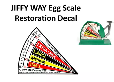 Jiffy Way Antique Egg Scale Vintage Restoration  Decal • $9.95