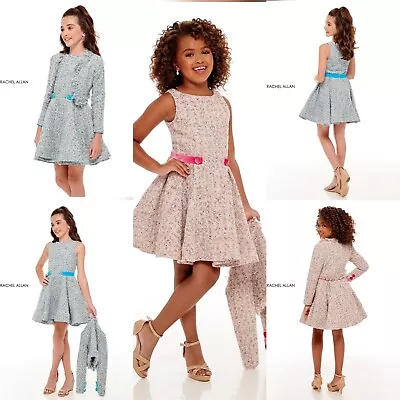 $320 • Buy Rachael Allen Girls Pageant Interview Wear Size 10 Brand New Blue