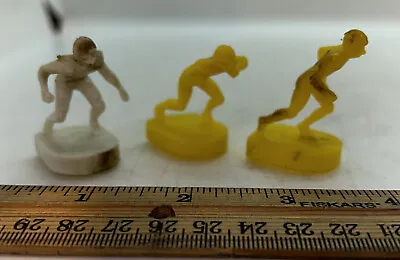 Lot Vintage Plastic Football Figure Toy Lot Set Of 3 Yellow & White • $5.99