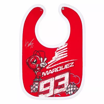 Marc Marquez MotoGP Baby Bib - Red - Official Licensed Merchandise • £15