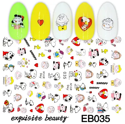 3D Nail Stickers Nail Art Decal Waterproof Cute Snoopy Puppy Dog Boy Girl NH13 • $2.95