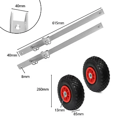 £94 • Buy Launching Wheels 4'' Tires For Inflatable Boat Dinghy Transom Trolley 300 Lbs UK