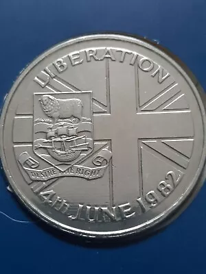 1982 Falkland Islands 'liberation' 50 Pence Coin. • £8.99