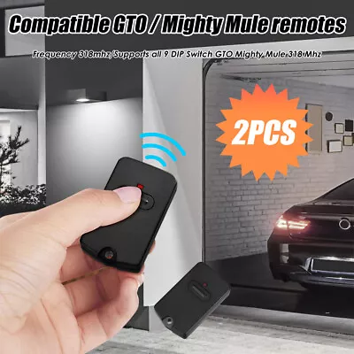 2 Pack For GTO Mighty Mule Gate Opener Remote Control Transmitter RB741 FM135 US • $14.77