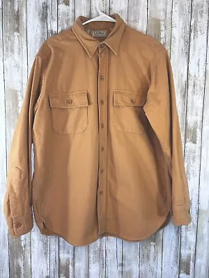 L.L.Bean Freeport Maine Chamois Cloth Men’s Long Sleeve Button Up Shirt • $24.99