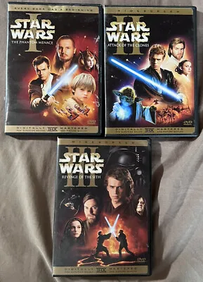 Star Wars Prequel Trilogy Episode 1-3 (6-DVD Complete Set) 1 2 3 Widescreen • $14.35