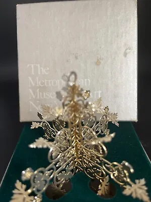 MMA Metropolitan Museum Of Art Star 3D Gold Plated Christmas Ornament • $80