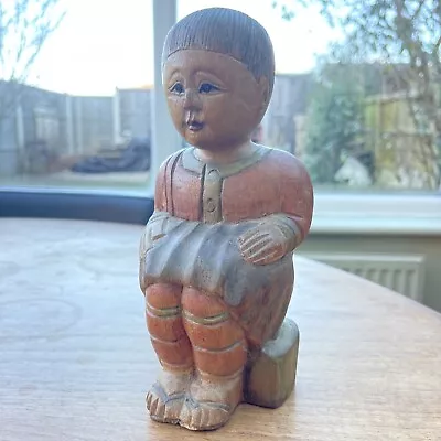 Vintage? Carved Wood & Hand Painted Japanese Figure  • £23.99