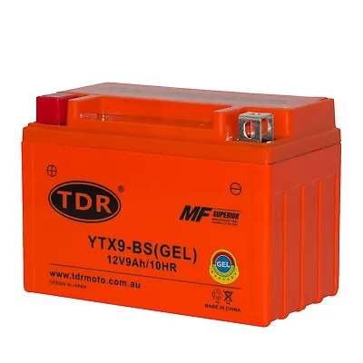 TDRMOTO Battery MG9-BS YTX9-BS For Suzuki GSXR 600 650 750 Bandit Katana DR650SE • $53.36