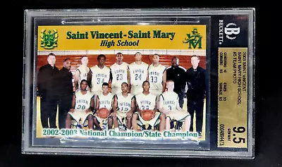 2003 Saint Vincent Mary High School Team Photo #5 LeBron James RC Rookie BGS 9.5 • $271.99