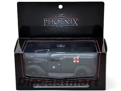 1937 Studebaker Army Ambulance Van With Display Case 1:43 By Phoenix Mint 18376  • $18.99