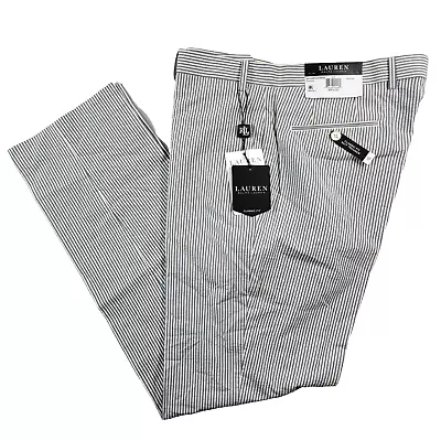 Lauren Ralph Lauren Blue Seersucker Pants Mens 35 X 32 Classic UltraFlex Cotton • $49.95