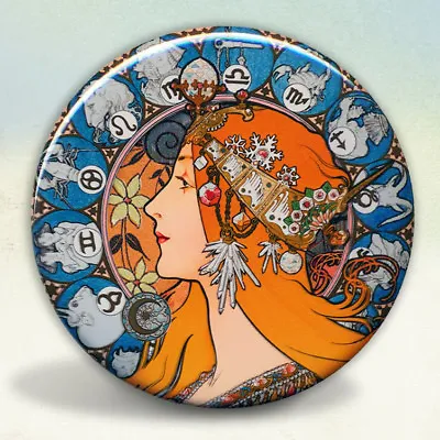 Alphonse Mucha Zodiac Le Plume Pocket Mirror Tartx • £6.65