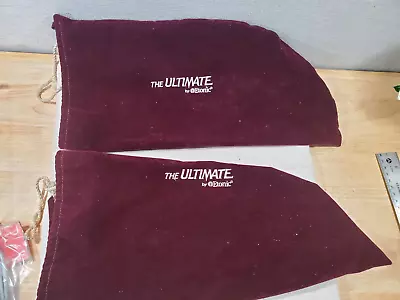 Vintage Etonic  The ULTIMATE  Golf Shoes Burgundy Velvet Storage Bags • $17.05