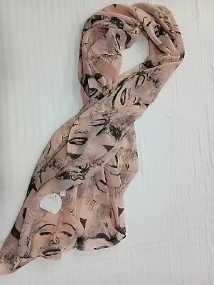 Boutique Collection Marilyn Monroe Print Pink Scarf Shawl Wrap New • £9.63