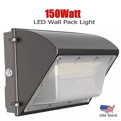 150W LED Wall Pack Outdoor Light With Dusk To Dawn Commercial Fixture • $87